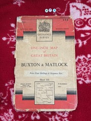 Ordnance Survey vintage , rambling walking Map , Rare, Buxton Matlock