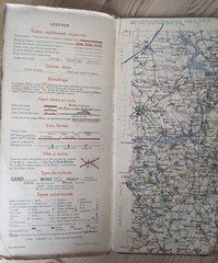 1927 Vintage Michelin Map No. 3 Belgium, Bruxelles – Liege