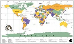 Large Size Scratch Off World Map Poster Personalized Travel Vacation Log Gift UK