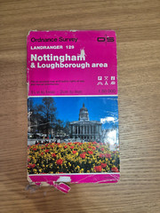 Ordnance Survey Map 1:50 000 – Nottingham & Loughborough