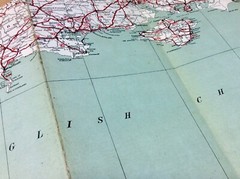 Vintage Bacon’s Reversible Motoring Map of Southern England