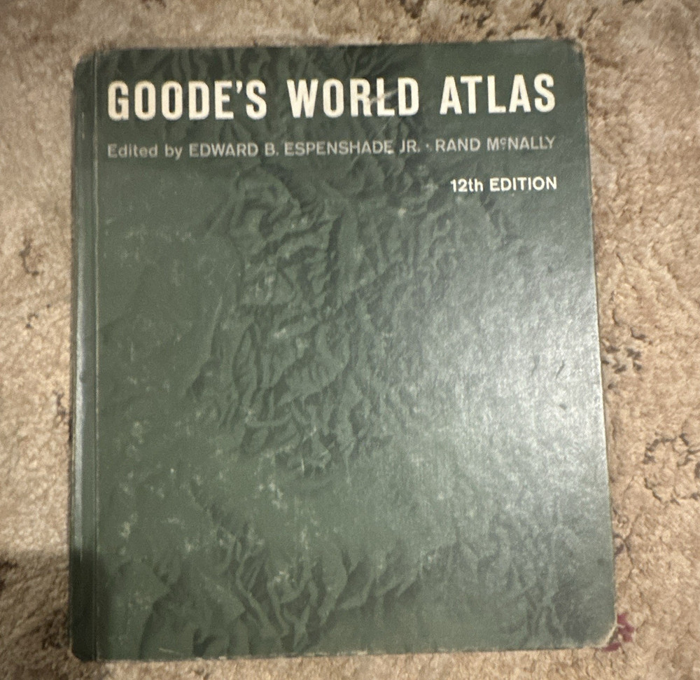 Rand McNally Goode’s World Atlas 12th Edition Hardcover Edward B. Espenshade Jr.