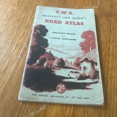 England Wales South Scotland Vintage C.W.S Motorist’s and Cyclists’s Road Atlas