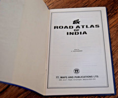 Original Vintage Tourist Road Map Of India 1993 Retro Atlas Touring Map
