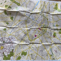 Map And Guide Of Brussels & surroundings, Girault Gilbert VINTAGE