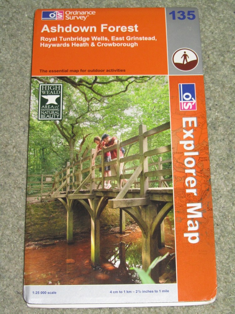Ordnance Survey Explorer 1:25,000: Sheet 135 Ashdown Forest – 2007