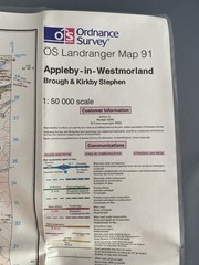 Ordnance Survey. Appleby-in-Westmorland. Map 91 Laminated Landranger. 1:50 000.