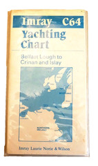 Vintage Imray C64 Yachting Chart Belfast Lough to Crinan and Islay Paper Map.