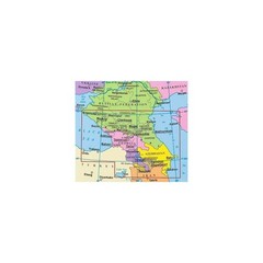 Caucasus: Armenia, Azerbaijan, Georgia Road Map with index