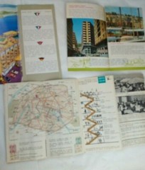 Vtg Tourist Guide Maps,France, Italy,Souvenir,Napoli,Sorrento,Procida,Rome,Paris