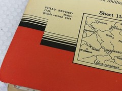 OS Ordnance Survey One Inch Cloth Map, of Shrewsbury , Sheet 118 1961