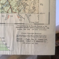 Ordnance Survey Map The Lake District One Inch Cloth 1948