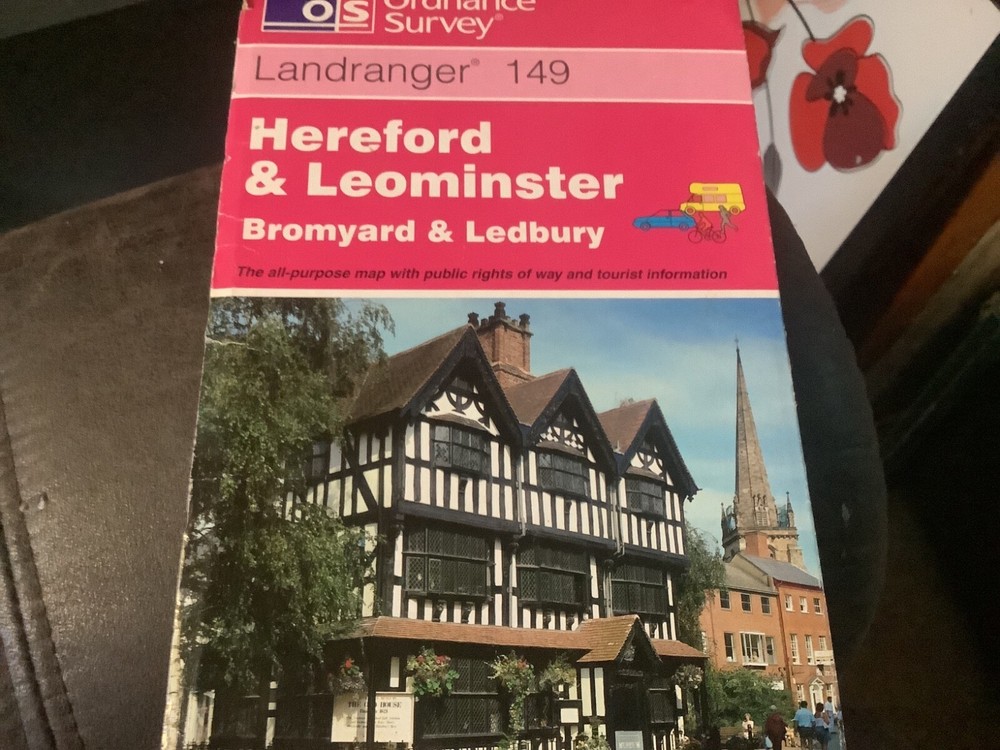 OS Ordnance Survey Landranger Map Sheet 149 Hereford & Leominster – 1999