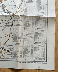 Bacon’s county map of Cheshire, early 1900s vintage