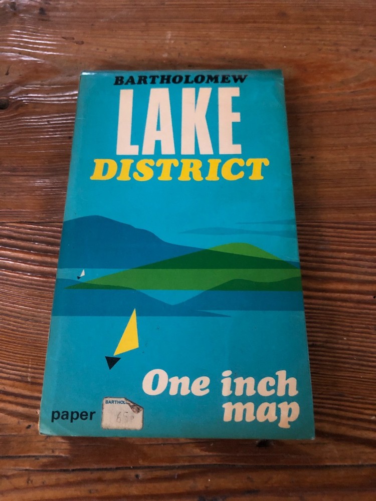 Vintage Bartholomew Paper Map, of The Lake District, 1970’s