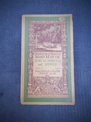 1930s Ordnance Survey Road Map of Bury St. Edmunds & Ipswich – 1/2″ to 1 Mile