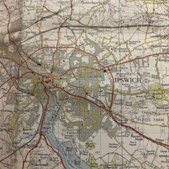IPSWICH Sheet 150 1956 CLOTH Seventh Series Ordnance Survey 1 Inch Map The Naze