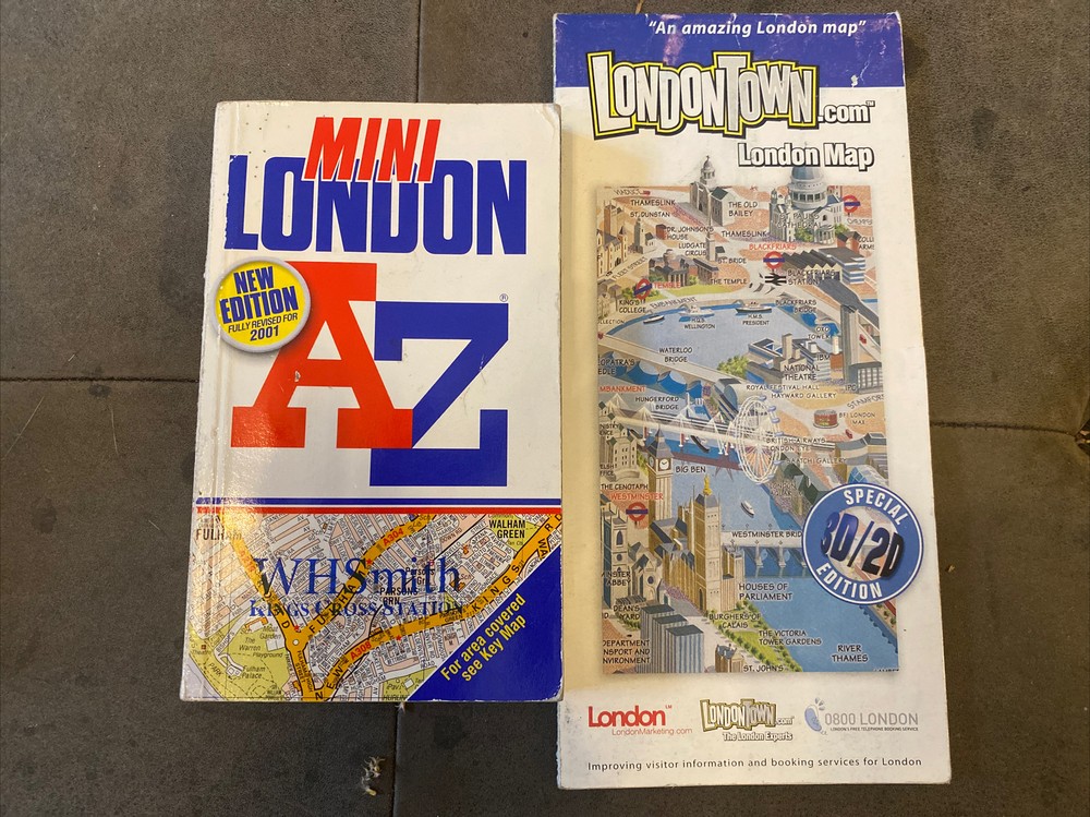 London City Street Maps Travel Guides Job Lot – Ireland Road Atlas AZ Handy Map