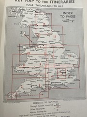 Road Book Of England & Wales Maps & Town Plans 1950 Hardcover Automotive