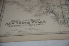 SOUTH AUSTRALIA, New South Wales, Victoria, Queensland 1877 Antique Map Print