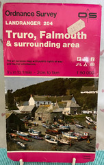 Truro, Falmouth & Surrounding Area OS Map 204, 1984 Edition. Atlas Hike Explore