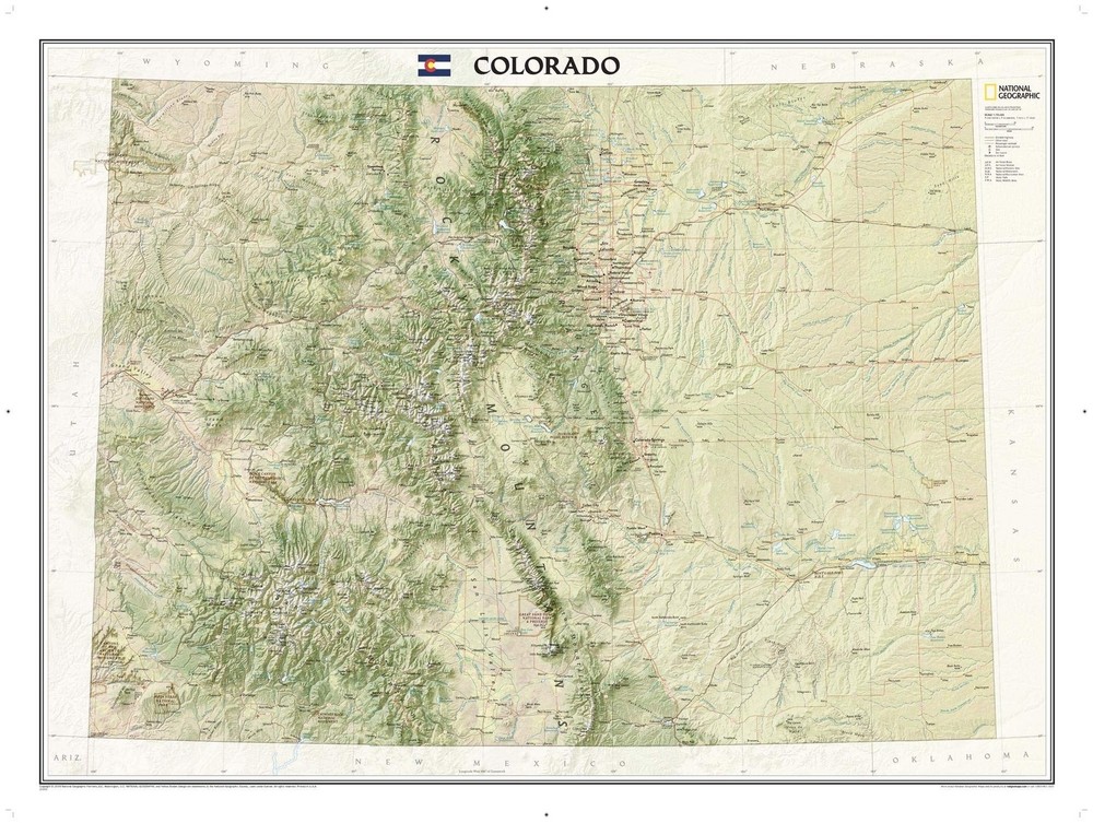 National Geographic Colorado Wall Map (40.5 x 30.25 in) (National Geographic …