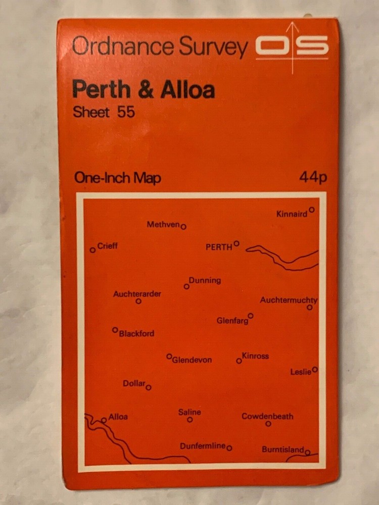 OS Ordnance Survey One Inch Map,Perth & Alloa, sheet 55