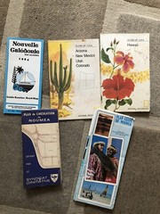 5 Vintage Maps – Used – Arizona / Hawaii / New Caledonia / National Geographic