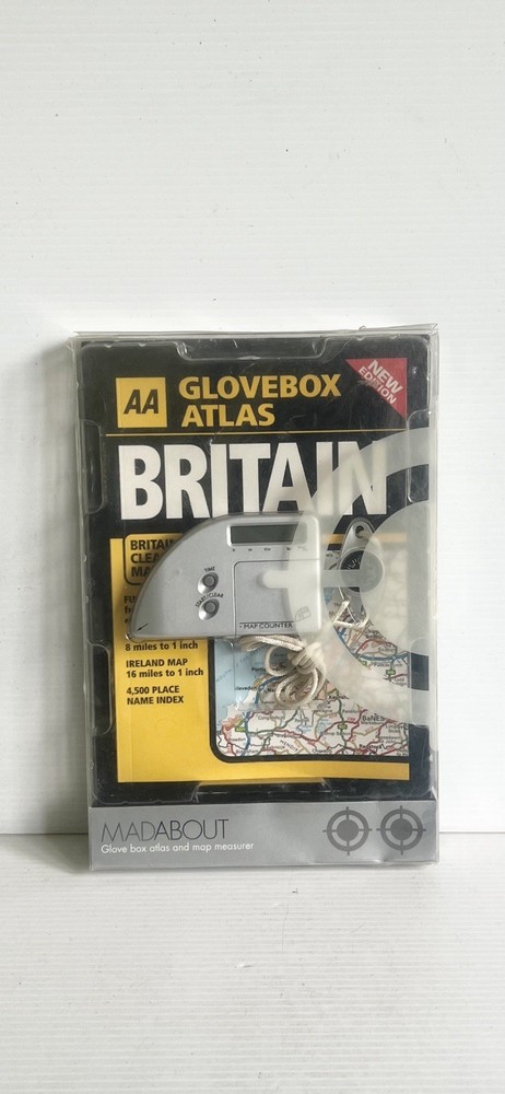 AA Madabout Glovebox Atlas of Britain and Ireland includes digital map measurer