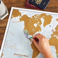 Scratch the World Travel Map A2 – Detailed World & UK Scratch Off Poster Gift