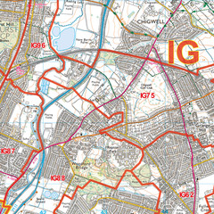 (G75) Map of East London E Postcode Sectors, Poster of East London Postcodes