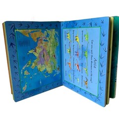 Usborne Dinosaur Jigsaw Puzzle Book Atlas Continents with Discovered Dinosaurs