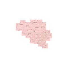 Belgium Malmedy IGN Topo map 50-50A Hiking Walking cycling Driving WW2 history