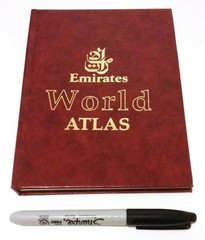 RARE NEW – ARAB EMIRATES AIRLINES WORLD MAP BOOK EMIGULF GROUP – DUBAI U.A.E.