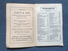 Vintage BOURNEMOUTH & POOLE Street Plan & Index – 1950s – some minor damage