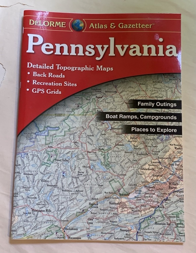 Pennsylvania State Atlas & Gazetteer DeLorme 2012 Topographic Maps GPS Grids