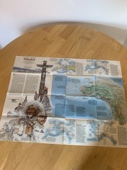 National Geographic The Making Of America Alaska Map Magazine 1984