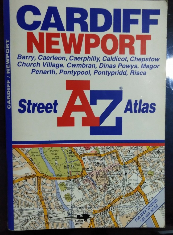 2000 CARDIFF NEWPORT Street Atlas Book A-Z A to Z Map Geographers A – Z Co LTD