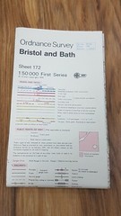 Ordnance Survey Map ~ Bristol and Bath ~ Sheet 172 ~ First Series 1974