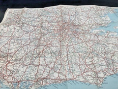 Geographia Clearway Mileage Map Of London And South-East England Sheet 1