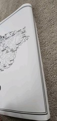 New Roll Up Black & White Commonwealth Puerto Rico Map Teaching Geography 3×2 ft