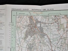 Sevenoaks and Westerham Map Folding Ordnance Survey Pathfinder 1208 (TQ 45/55)
