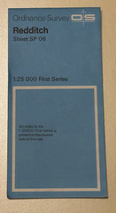 1:25 000 1st Series Ordnance survey map, Sheet SP 06, Redditch