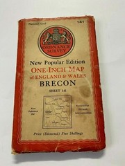 OS Ordnance Survey One Inch Cloth Map,Brecon , Sheet 141, 1947