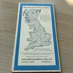 CAPE WRATH Bartholomew Revised Contoured Half In Map Sh 58 Paper 1955 Ullapool
