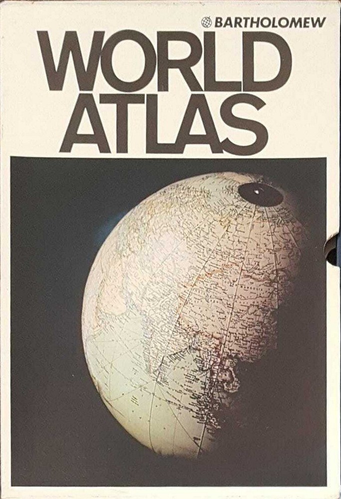 Bartholemew World Atlas Hardback Book and Hard Cardboard sleeve stunning detail
