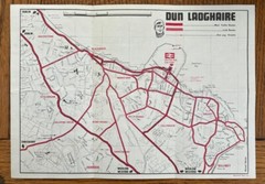 Vintage DUN LAOGHAIRE and DISTRICT ROUTE MAP (Shell)