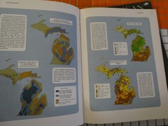 Atlas of Michigan pub 1977 h/c d/c detailed stats in 8 sections 242 pages
