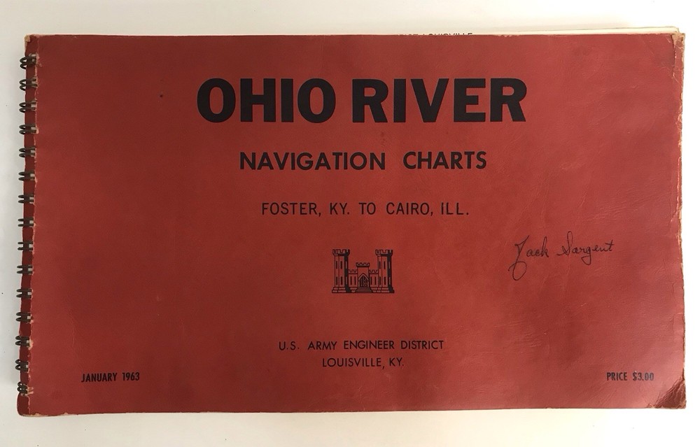 1963 U.S. Army Engineer District Navigation Charts Ohio River Foster KY Cairo IL