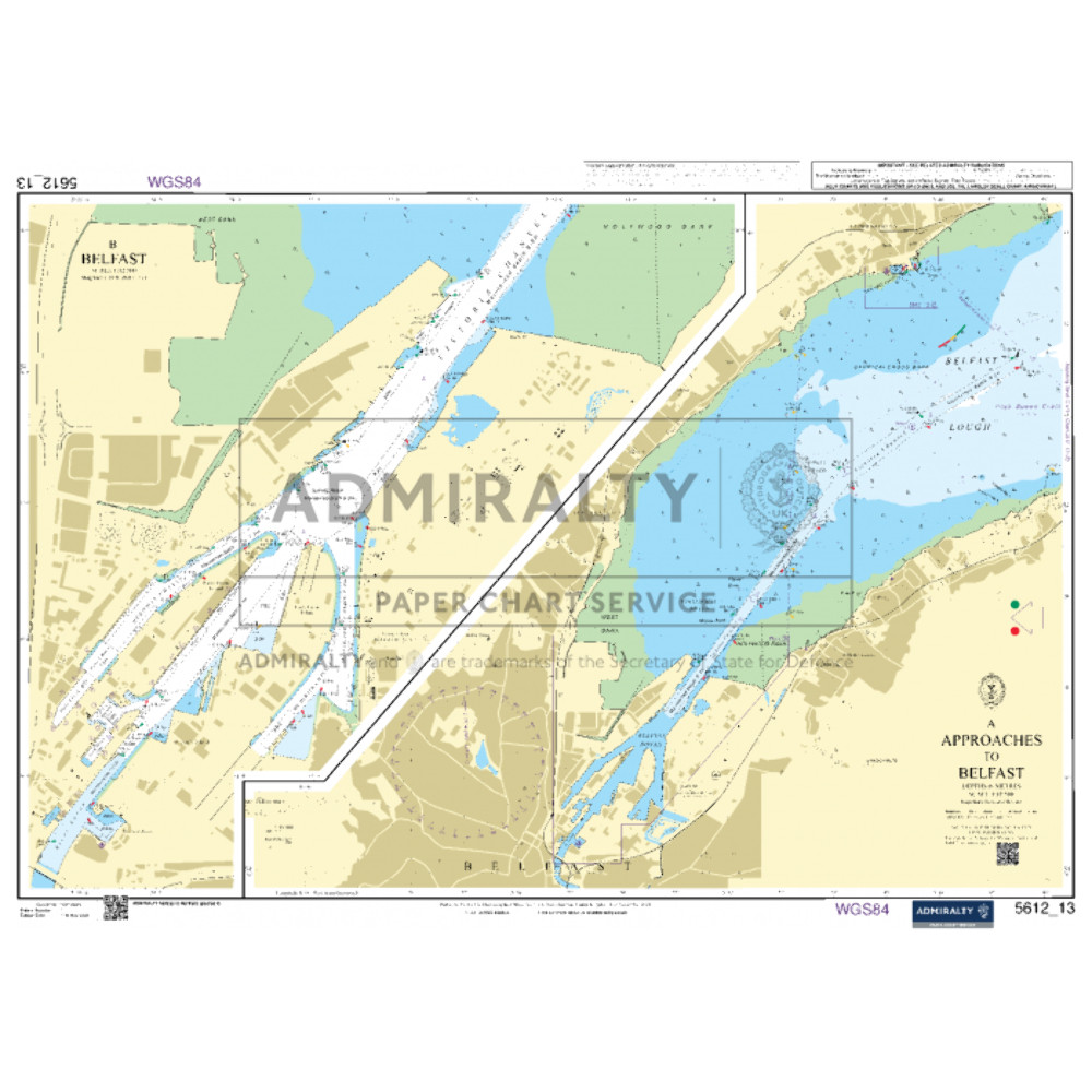 Admiralty Small Craft Chart 5612_13: Approaches to Belfast